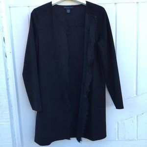 Joan Vass Faux Suede Cardigan